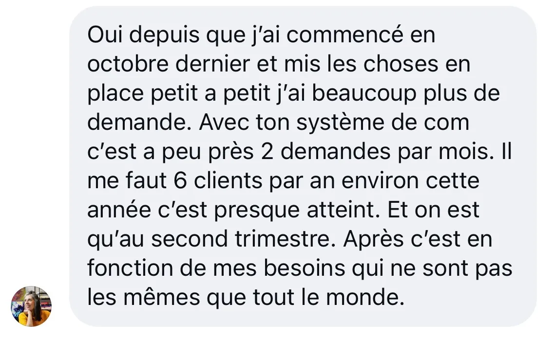 Preuve de Raphaëlle : de 600€ à 1500€ le packaging